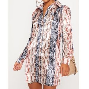 Snake Skin Shirt Dress